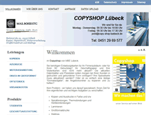 Tablet Screenshot of copy-shop-luebeck.de